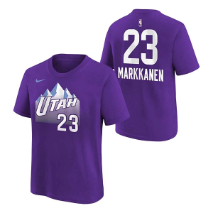 Kids' Utah Jazz 2024 City Edition Nike T-Shirt Medium Purple
