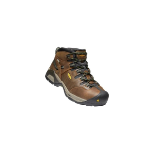 Men's KEEN Utility Detroit Mid Work Boots Outdoor 10.5 Cascade Brown/Bronze Green