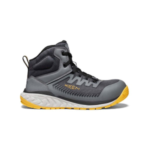 Men's KEEN Arvada Mid Work Boots Outdoor 14 Black/Yellow