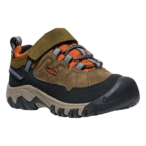Kids' KEEN Targhee IV Low Hiking Shoes Little 11Y Regular Dark Olive/Gold Flame