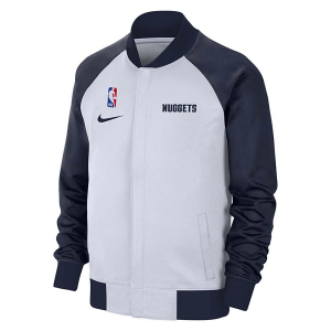 Denver Nuggets Nike City Edition Full Zip XLarge White/Navy