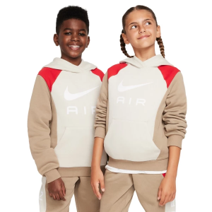 Kids' Nike Air Hoodie Small Khaki/Lt Orewood Brn/White