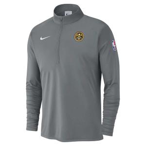 Denver Nuggets Nike DriFit 1/4 Zip Small Grey Heather