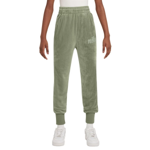 Girls' Nike Sportswear Velvet Joggers Medium Oil Green/Jade Horizon Regular