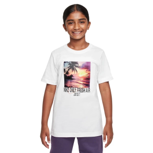 Kids' Nike Sportswear Fresh Air T-Shirt Medium White/Hyper Crimson