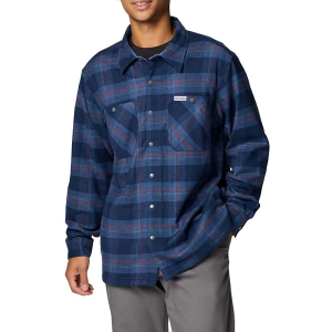 Men's Columbia Cornell Woods Fleece Lined Long Sleeve Button Up Shirt XLarge Navy Buffalo