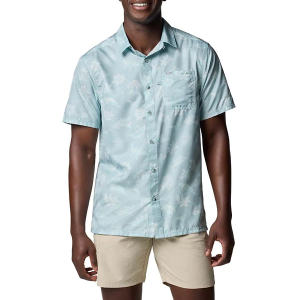 Men's Columbia Super Slack Tide Camp Button Up Shirt 2XLarge Crushed Blue Floridays