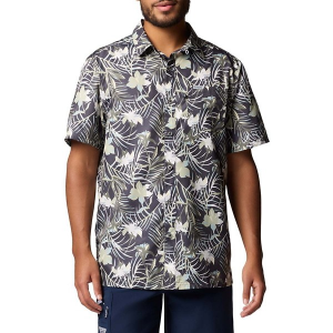 Men's Columbia Super Slack Tide Camp Button Up Shirt XLarge Cypress Tropicfield