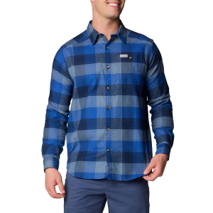 Men's Columbia Cornell Woods Long Sleeve Flannel 4XLarge Collegiate Navy/Ombre Buffalo