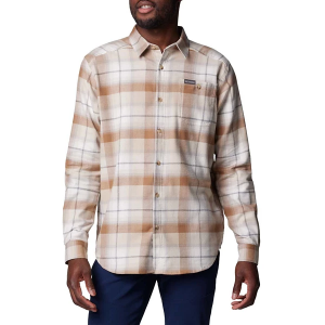 Men's Columbia Cornell Woods Long Sleeve Flannel Medium Dark Stone/Classic Multi Tartan
