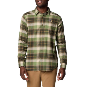 Men's Columbia Cornell Woods Long Sleeve Flannel Small Stone Green Classic