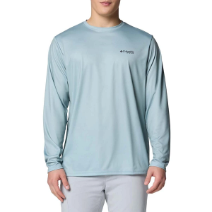 Men's Columbia PFG Terminal Tackle Fish Flag Long Sleeve T-Shirt XLarge Crushed Blue
