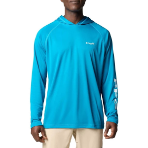 Men's Columbia Terminal Tackle Long Sleeve T-Shirt 2XLarge Blue Echo/White