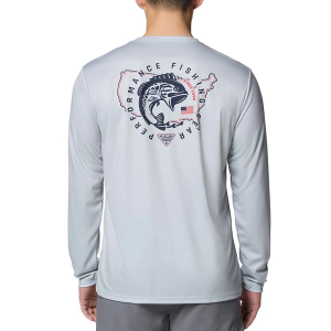 Men's Columbia Terminal Tackle PFG Statetriot Long Sleeve T-Shirt Large Cool Grey