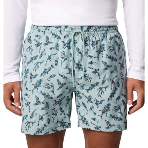Men's Columbia PFG Rambler Printed Hybrid Shorts Medium Blue