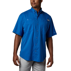 Men's Columbia PFG Tamiami II Button Up Shirt Medium Vivid Blue