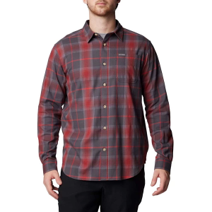 Men's Columbia Vapor Ridge III Long Sleeve Button Up Shirt Large Spice Tartan Ombre