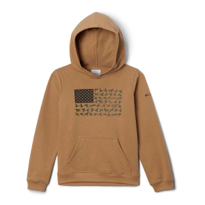 Kids' Columbia PHG Hunt Flag Hoodie Medium Sahara/Cordovan Duck