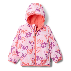 Girls' Columbia Mini Pizel Grabber III Windbreaker Toddler 2T Satin Pink Marker