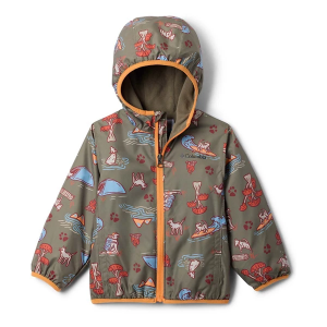 Boys' Columbia Mini Pizel Grabber III Windbreaker Toddler 4T Stone Green Trail