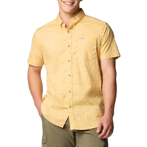 Men's Columbia Rapid Rivers Printed Button Up Shirt 2XLarge Sand
