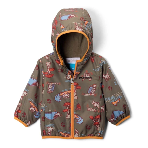 Boys' Columbia Mini Pizel Grabber III Windbreaker Baby 6/12 mo. Stone Green Trail