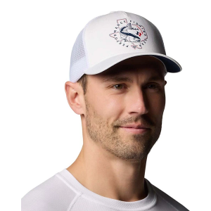 Columbia PFG Patriot Mesh Fitted Cap L/XL White/Collegiate Navy