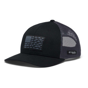 Boys' Columbia PFG Fish Flag Snapback Hat One Size Graphite