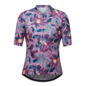 Women's PEARL iZUMi Attack Jersey Cycling Shirt Large Dark Violet Bloom