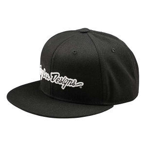 Troy Lee Designs Signature Cycling Snapback Hat One Size Black