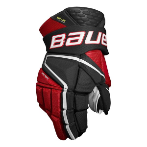 Senior Bauer Vapor Hyperlite Hockey Gloves 15" Black/Red