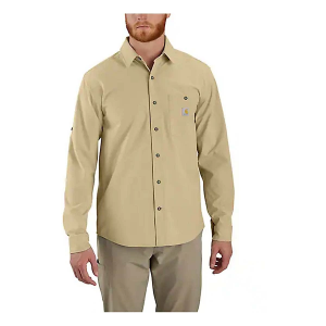Men's Carhartt Force Sun Defender Long Sleeve Button Up Shirt Medium Beach