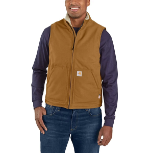 Men's Carhartt Duck Sherpa Lined Vest 2XLarge Carhartt Brown