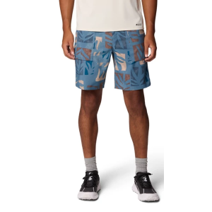 Men's Mountain Hardwear Trail Sender Cargo Shorts 32 Adriatic Blue Meadows Print