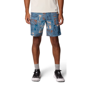 Men's Mountain Hardwear Trail Sender Cargo Shorts 38 Adriatic Blue Meadows Print