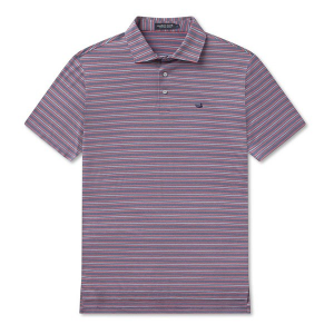 Men's Southern Marsh Maybourne Featherlight Stripe Polo XLarge Crimson