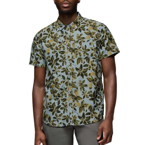 Men's prAna Lost Sol Printed Button Up Shirt XLarge Saltwater Wildflower