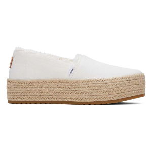 Women's Toms Valencia Shoes Regular 8.5 White Canvas
