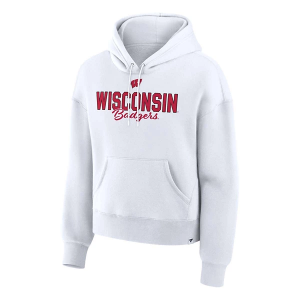 Wisconsin Badgers Fanatics Women's Hoodie Medium White