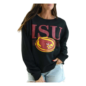 Iowa State Cyclones Gameday Social Women's Crew Large Black