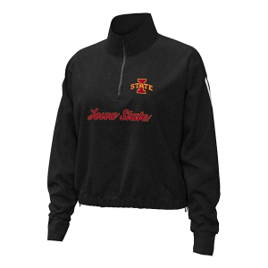 Iowa State Cyclones Under Armour Women's Gameday Double Knit 1/4 Zip Small Black
