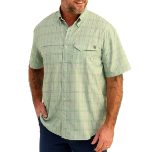 Men's Huk Tide Point Button Up Shirt XLarge Harbor Mist