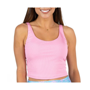 Women's Janela Bay Go To Swim Tankini Contemporary XLarge Light Pink Rib