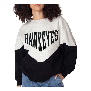 Iowa Hawkeyes Chicka-D Women's Crew XLarge Black