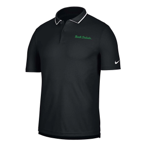 North Dakota Fighting Hawks Nike Collegiate Polo Medium Black