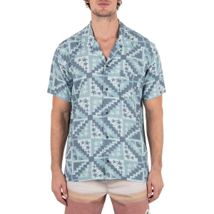 Men's Hurley Laguna Camp Woven Button Up Shirt Large Artillery