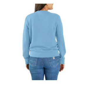 Women's Carhartt Relaxed Fit French Terry Crewneck Sweatshirt 2X Fresh Water