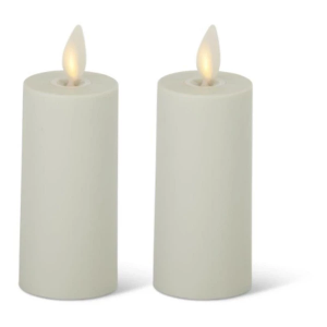 K&K Interiors 4.2 Inch Ivory Luminara Indoor Votive Candles (Set of 2)