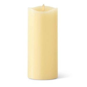 K&K Interiors 3.5 x 8.75 Inch Ivory Wax Indoor Pillar Luminara Candle