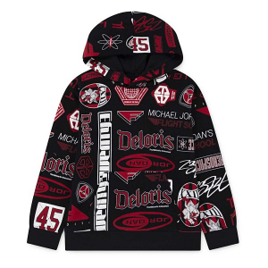 Kids' Jordan Essentials AOP Fleece Hoodie 4 Black